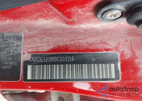 2008 Kia Rio Lx from USA, damaged, VIN KNADE123886303114